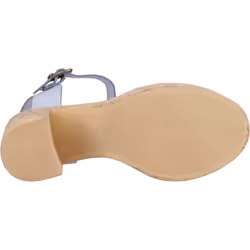 ) Hush Puppies Georgia Cork Leather Women's Blue Sandals - Blue, 5 (Adults'