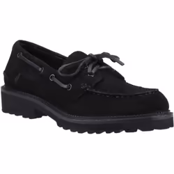 ) Hush Puppies Geri Suede Women's Black Loafers - Black, 3 (Adults'
