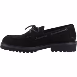 ) Hush Puppies Geri Suede Women's Black Loafers - Black, 3 (Adults'