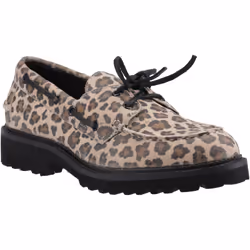 ) Hush Puppies Geri Suede Women's Leopard Loafers - Brown, 5 (Adults'
