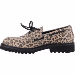 ) Hush Puppies Geri Suede Women's Leopard Loafers - Brown, 5 (Adults'