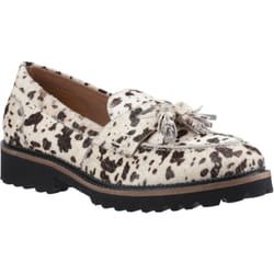) Hush Puppies Ginny Suede Women's Animal Loafers - Cream, 7 (Adults'