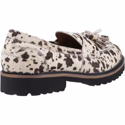) Hush Puppies Ginny Suede Women's Animal Loafers - Cream, 7 (Adults'