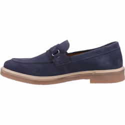 ) Hush Puppies Gryffin Leather Men's Navy Loafers - Blue, 8 (Adults'