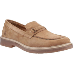) Hush Puppies Gryffin Leather Men's Tan Loafers - Brown, 8 (Adults'