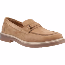 ) Hush Puppies Gryffin Leather Men's Tan Loafers - Brown, 9 (Adults'
