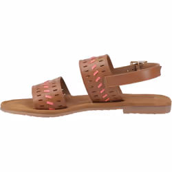 ) Hush Puppies Hadley Leather Women's Tan Sandals - Brown, 5 (Adults'