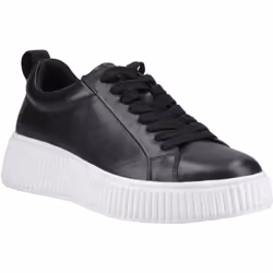 ) Hush Puppies Harlow Leather Women's Black Trainers - Black, 5 (Adults'