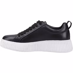 ) Hush Puppies Harlow Leather Women's Black Trainers - Black, 5 (Adults'