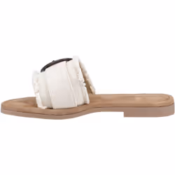) Hush Puppies Hayley Textile Women's Cream Sandals - Cream, 3 (Adults'