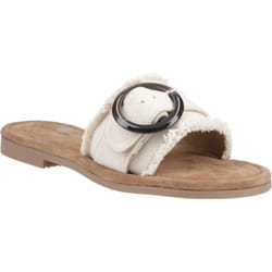 ) Hush Puppies Hayley Textile Women's Cream Sandals - Cream, 6 (Adults'