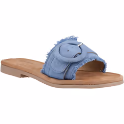 ) Hush Puppies Hayley Textile Women's Denim Sandals - Blue, 4 (Adults'