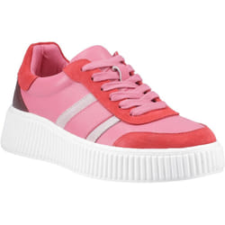 ) Hush Puppies Holly Suede Women's Fuchsia Trainers - Pink, 4 (Adults'