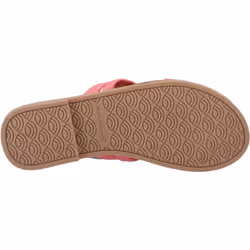 ) Hush Puppies Hope Leather Women's Coral Sandals - Red, 5 (Adults'