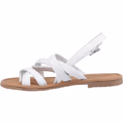 ) Hush Puppies Hope Leather Women's White Sandals - White, 6 (Adults'