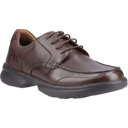 ) Hush Puppies Hugh Leather Men's Brown Lace-Up Shoes - Brown, 12 (Adults'