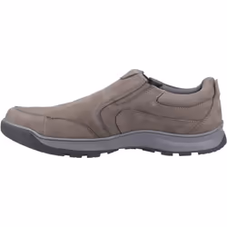 ) Hush Puppies Jasper Leather Men's Grey Nubuck Moccasins Shoes - Grey, 6 (Adults'