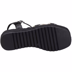 ) Hush Puppies Jemma Espadrille Polyurethane Women's Black Sandals - Black, 7 (Adults'