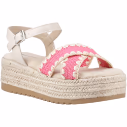 ) Hush Puppies Jemma Espadrille Polyurethane Women's Fuchsia Sandals - Pink, 5 (Adults'