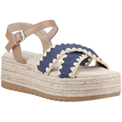 ) Hush Puppies Jemma Espadrille Polyurethane Women's Navy Sandals - Blue, 7 (Adults'