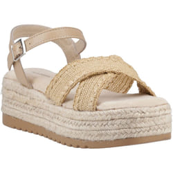 ) Hush Puppies Jemma Espadrille Polyurethane Women's Tan Sandals - Brown, 8 (Adults'