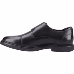 ) Hush Puppies Kane Leather Men's Black Double Monk Shoes - Black, 7 (Adults'