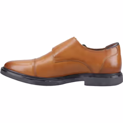 ) Hush Puppies Kane Leather Men's Tan Double Monk Shoes - Brown, 10 (Adults'