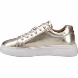 ) Hush Puppies Kathryn Leather Women's Gold Trainers - Gold, 5 (Adults'