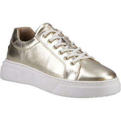 ) Hush Puppies Kathryn Leather Women's Gold Trainers - Gold, 7 (Adults'