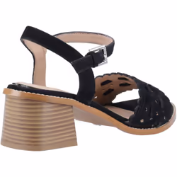 ) Hush Puppies Lacie Suede Women's Black Sandals - Black, 8 (Adults'