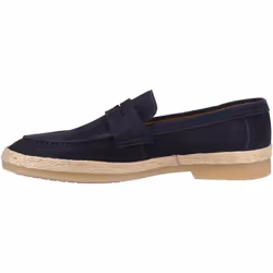 ) Hush Puppies Laurence Suede Men's Navy Loafers - Blue, 6 (Adults'