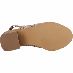 ) Hush Puppies Louise Heeled Leather Women's Taupe Sandals - Brown, 7 (Adults'