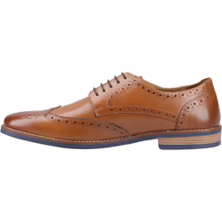 ) Hush Puppies Mack Leather Men's Tan Brogues Shoes - Brown, 6 (Adults'