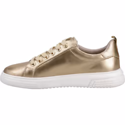 ) Hush Puppies Martha Leather Women's Gold Trainers - Gold, 4 (Adults'