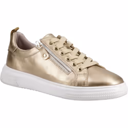 ) Hush Puppies Martha Leather Women's Gold Trainers - Gold, 5 (Adults'