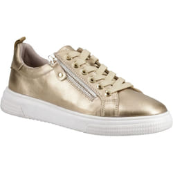 ) Hush Puppies Martha Leather Women's Gold Trainers - Gold, 6 (Adults'