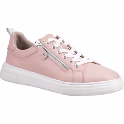 ) Hush Puppies Martha Leather Women's Pink Trainers - Pink, 4 (Adults'