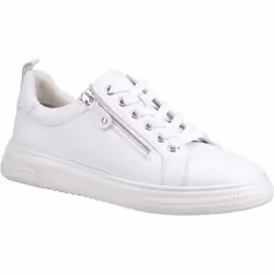 ) Hush Puppies Martha Leather Women's White Trainers - White, 4 (Adults'