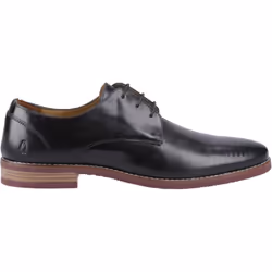 ) Hush Puppies Mike Leather Men's Black Lace-Up Shoes - Black, 11 (Adults'
