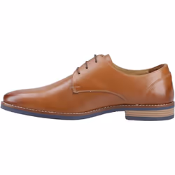 ) Hush Puppies Mike Leather Men's Tan Lace-Up Shoes - Brown, 7 (Adults'