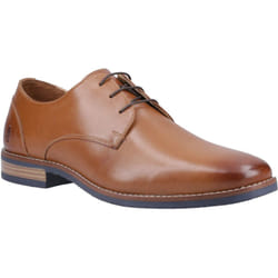 ) Hush Puppies Mike Leather Men's Tan Lace-Up Shoes - Brown, 12 (Adults'