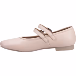 ) Hush Puppies Nancy Mary Jane Leather Women's Blush Flats - Pink, 6 (Adults'