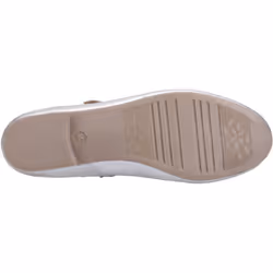 ) Hush Puppies Nancy Mary Jane Leather Women's Silver Flats - Silver, 5 (Adults'
