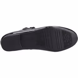) Hush Puppies Nancy Mary Jane Leather Women's Black Flats - Black, 4 (Adults'