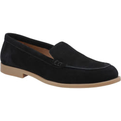 ) Hush Puppies Natasha Leather Women's Black Loafers - Black, 6 (Adults'