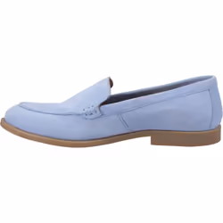 ) Hush Puppies Natasha Leather Women's Blue Loafers - Blue, 4 (Adults'