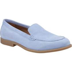 ) Hush Puppies Natasha Leather Women's Blue Loafers - Blue, 7 (Adults'