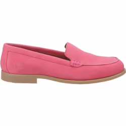 ) Hush Puppies Natasha Leather Women's Pink Loafers - Pink, 6 (Adults'