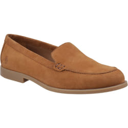 ) Hush Puppies Natasha Leather Women's Tan Loafers - Brown, 7 (Adults'