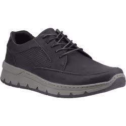 ) Hush Puppies Nelson Leather Men's Black Lace-Up Shoes - Black, 11 (Adults'